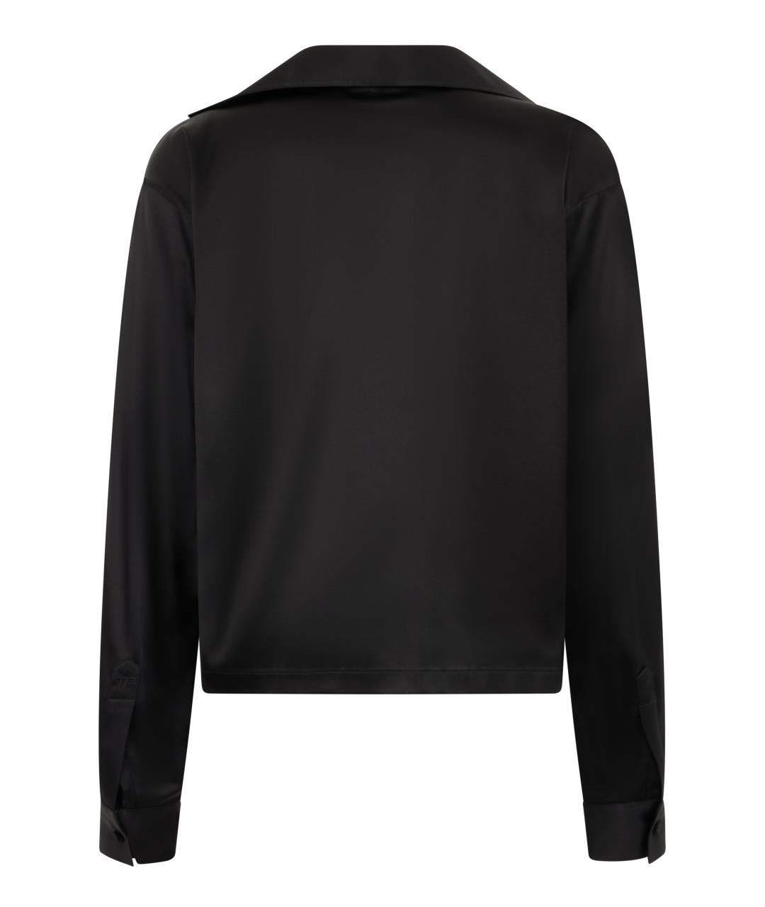 TOM FORD Черная шелковая блузы, фото 2