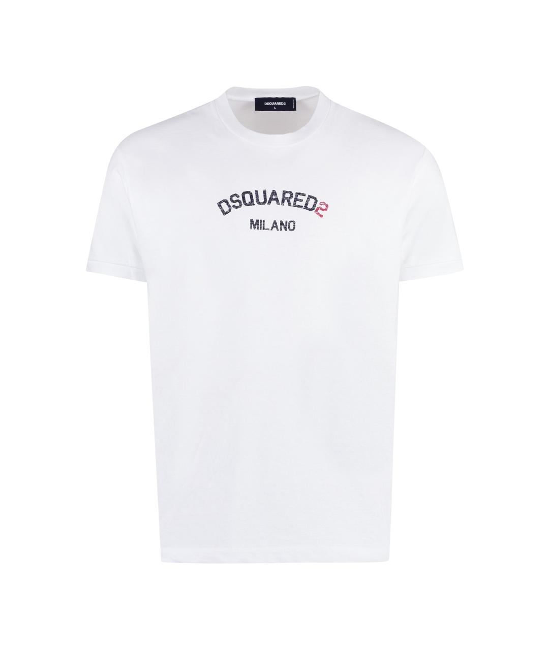 DSQUARED2 Белая хлопковая футболка, фото 1