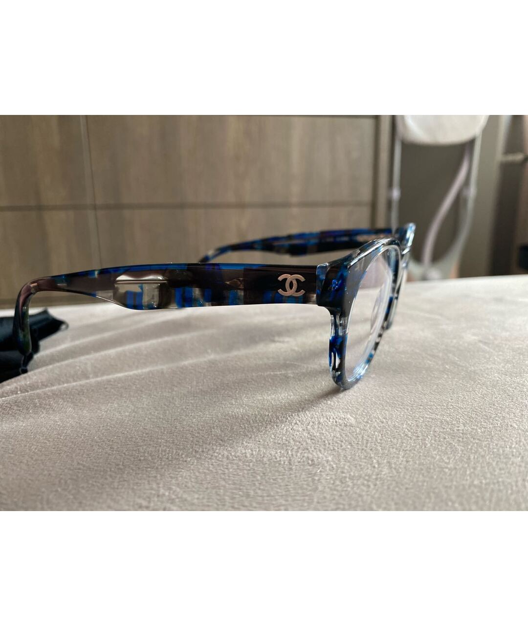 CHANEL PRE-OWNED Синие пластиковые солнцезащитные очки, фото 2