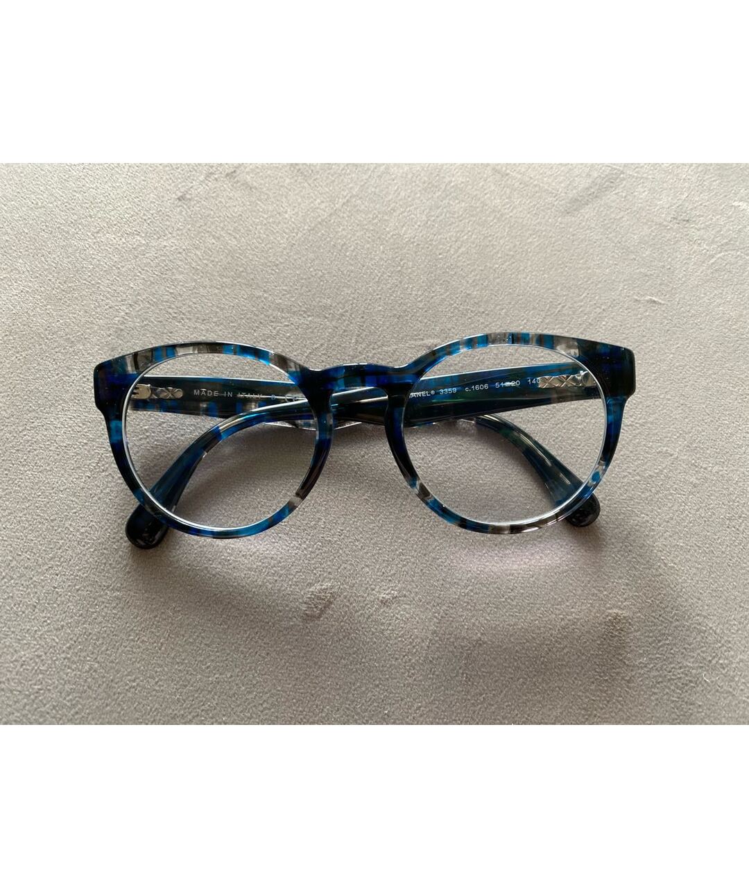 CHANEL PRE-OWNED Синие пластиковые солнцезащитные очки, фото 7