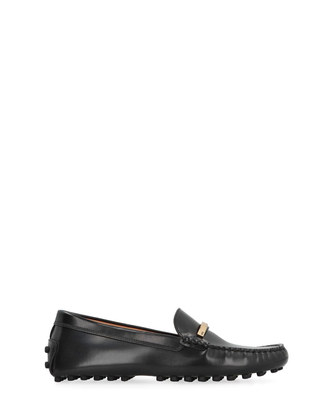 TOD'S Черные кожаные лоферы, фото 1