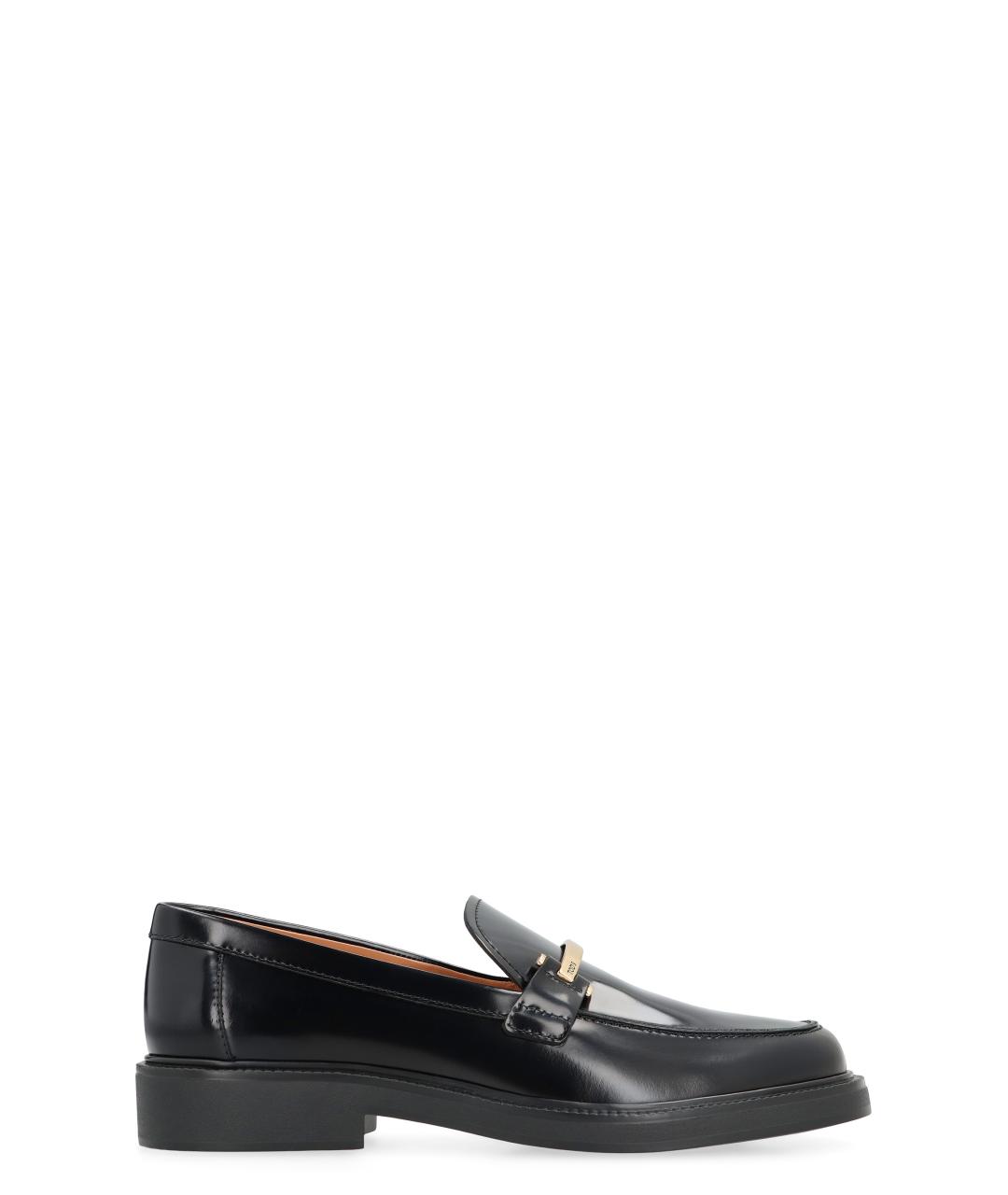 TOD'S Черные кожаные лоферы, фото 1