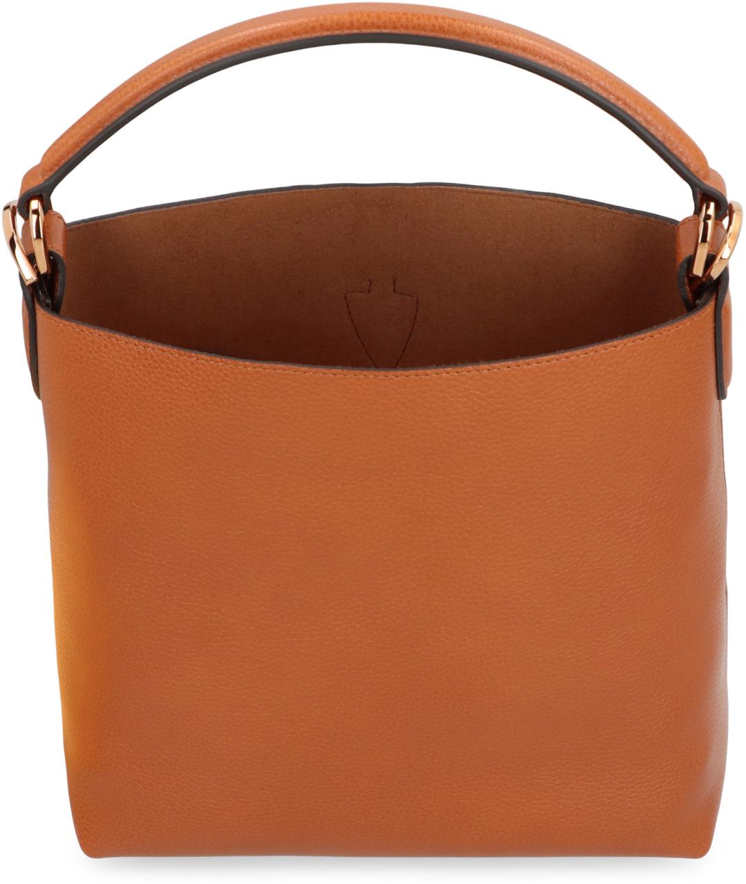 TOD'S Коричневая кожаная сумка с короткими ручками, фото 5