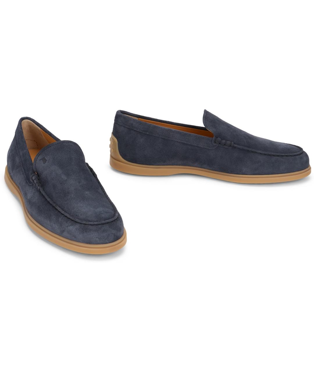 TOD'S Синие замшевые лоферы, фото 2