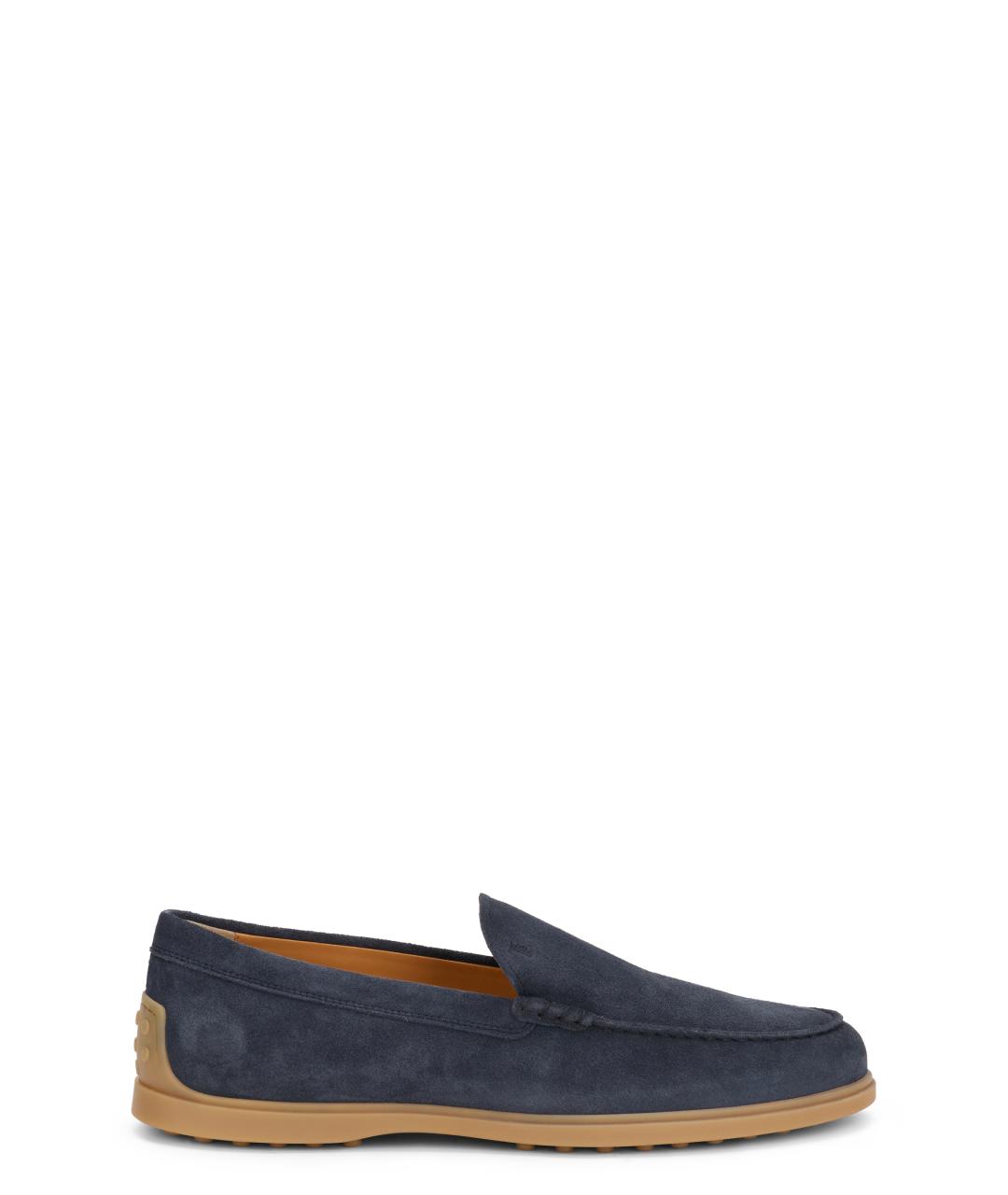 TOD'S Синие замшевые лоферы, фото 1