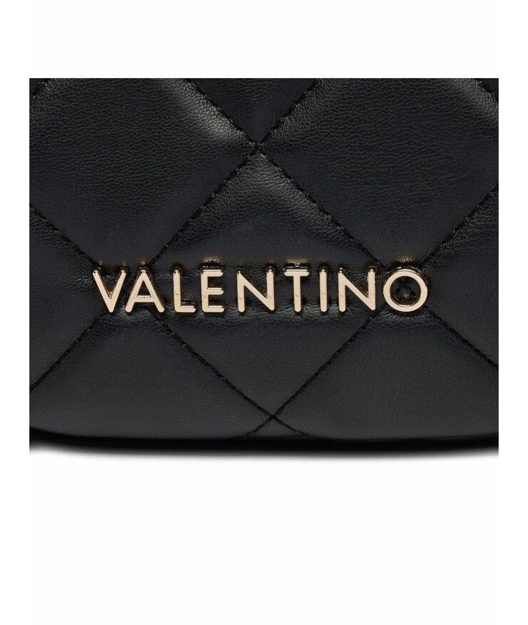 VALENTINO Черная сумка с короткими ручками из искусственной кожи, фото 4