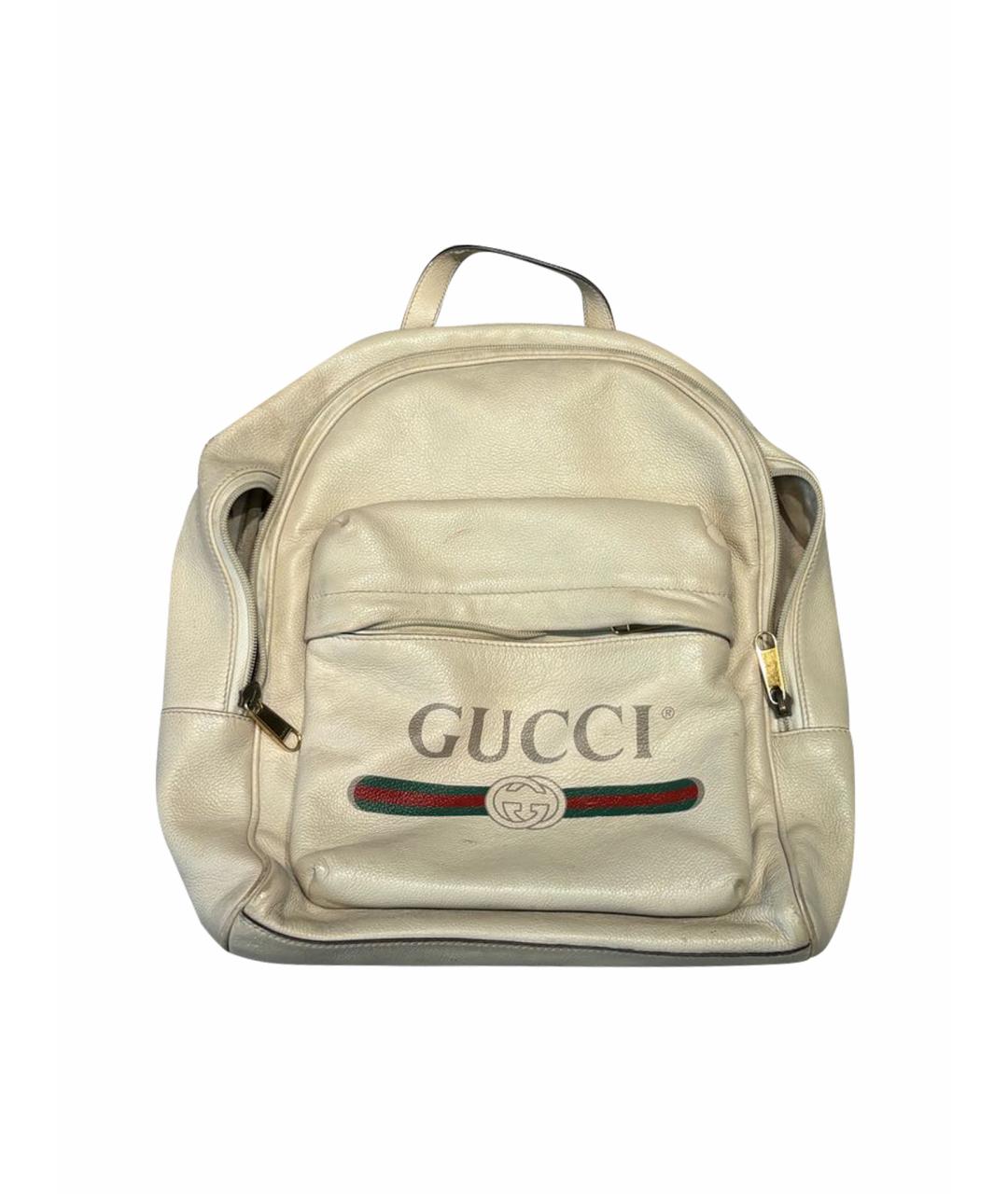 GUCCI Белый тканевый рюкзак, фото 1