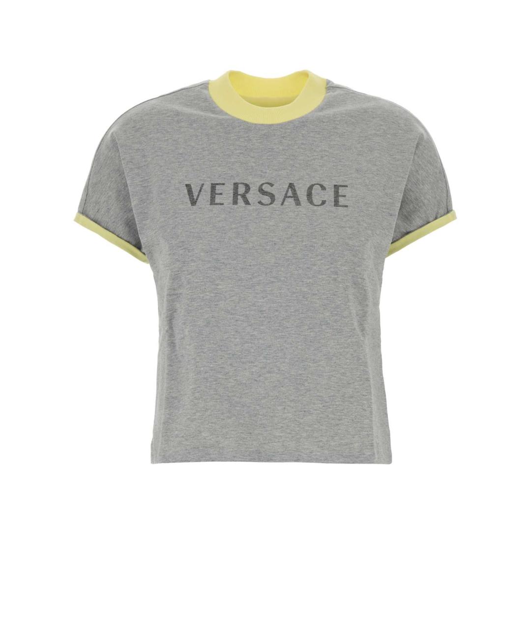 VERSACE Серая хлопковая футболка, фото 1
