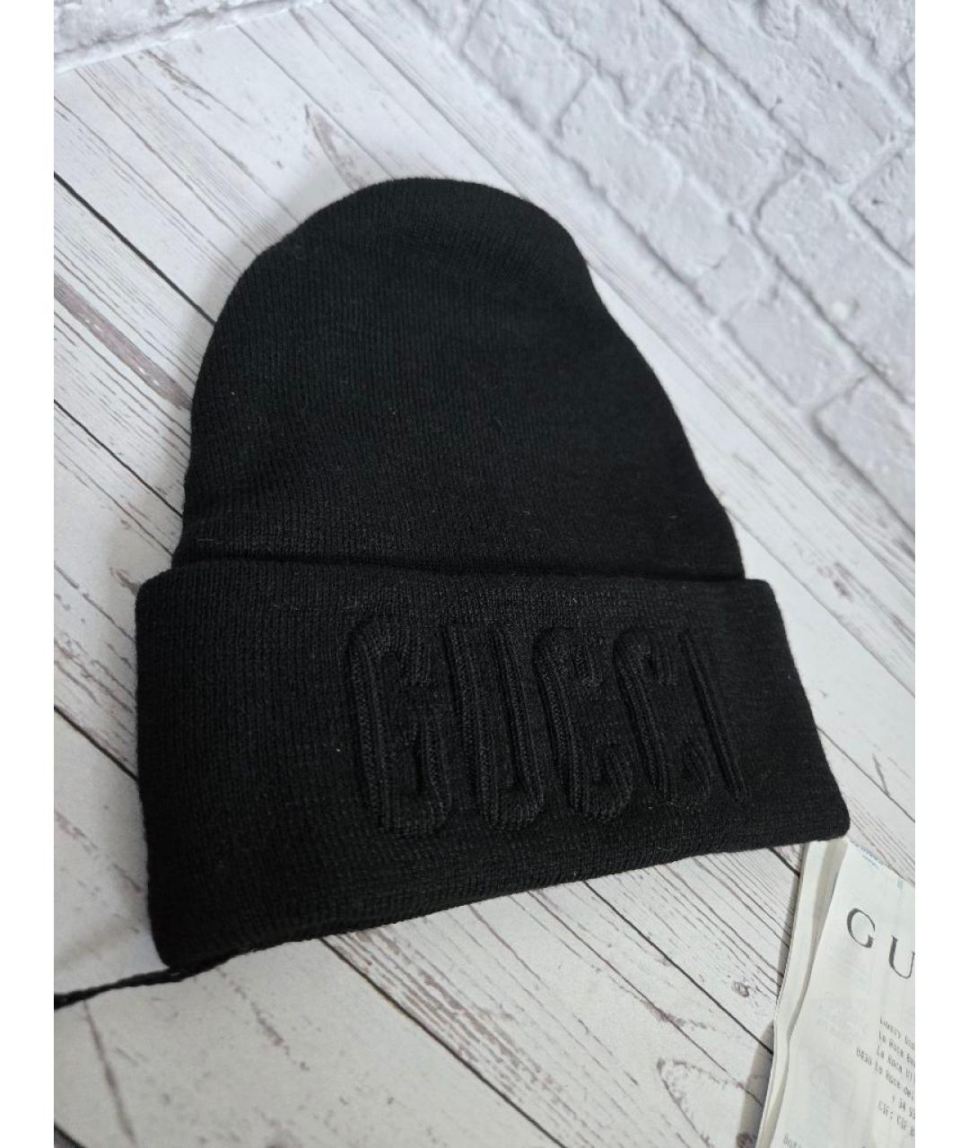 GUCCI Черная шерстяная шапка, фото 9