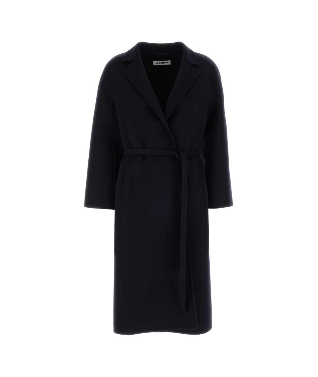 JIL SANDER Синее шерстяное пальто, фото 1