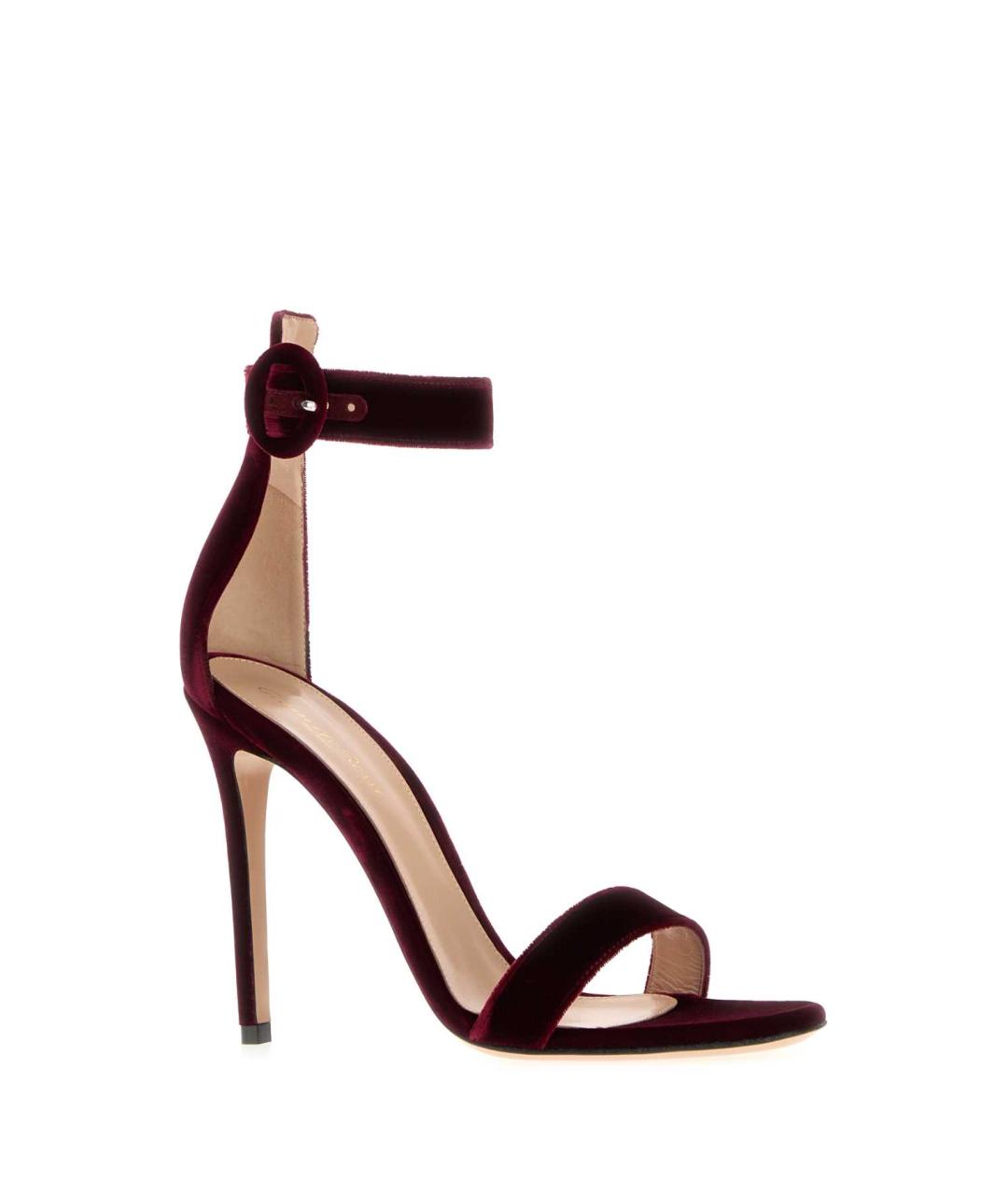 GIANVITO ROSSI Красные кожаные босоножки, фото 2