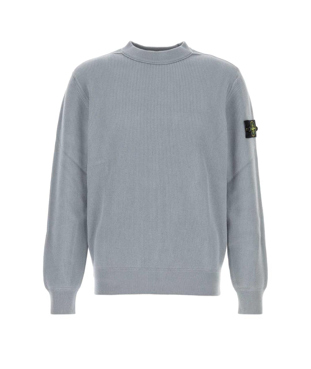 STONE ISLAND Голубой хлопковый джемпер / свитер, фото 1