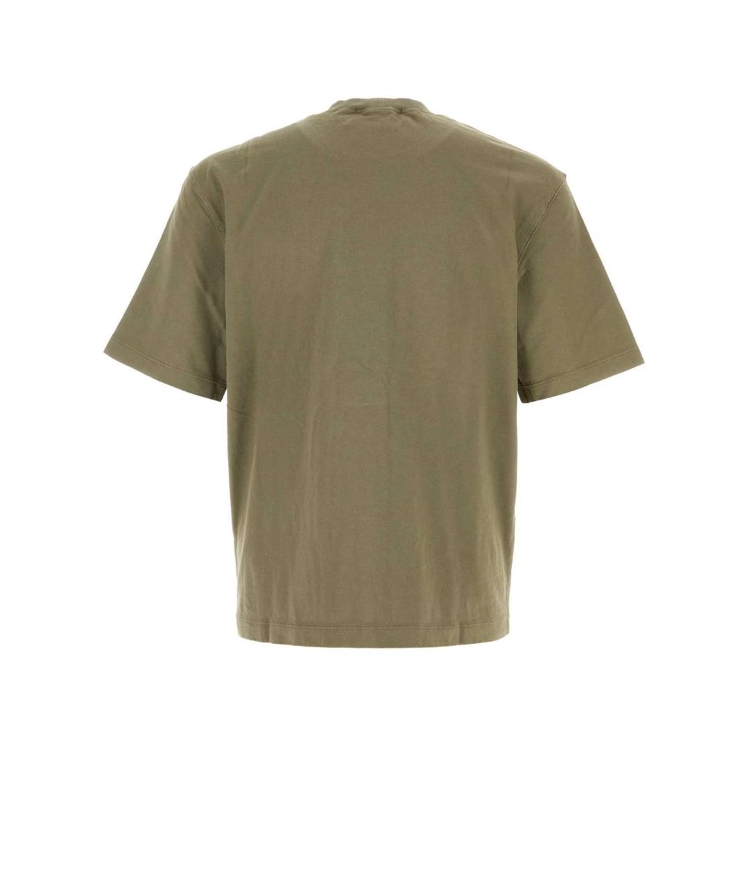 STONE ISLAND Зеленая хлопковая футболка, фото 2