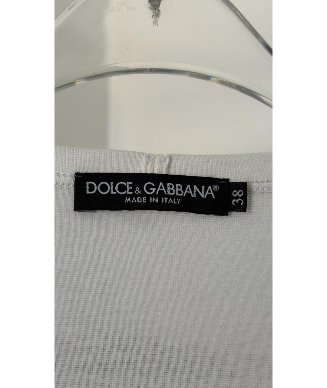 DOLCE&GABBANA Белая хлопковая майка, фото 7