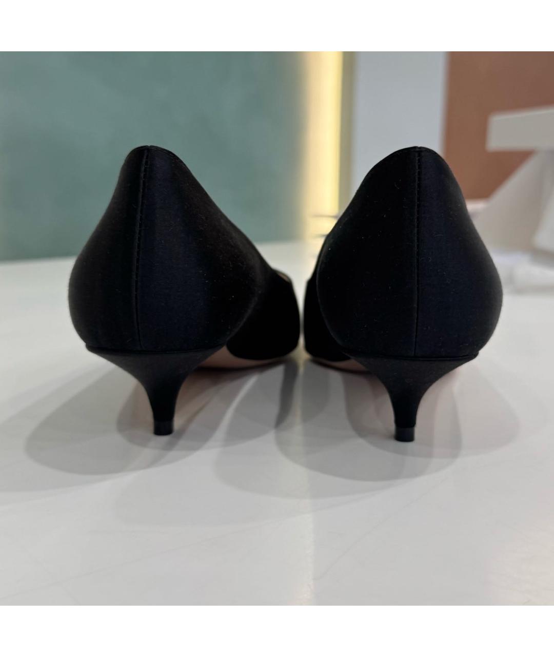 CHRISTIAN DIOR Черные лодочки на низком каблуке, фото 5