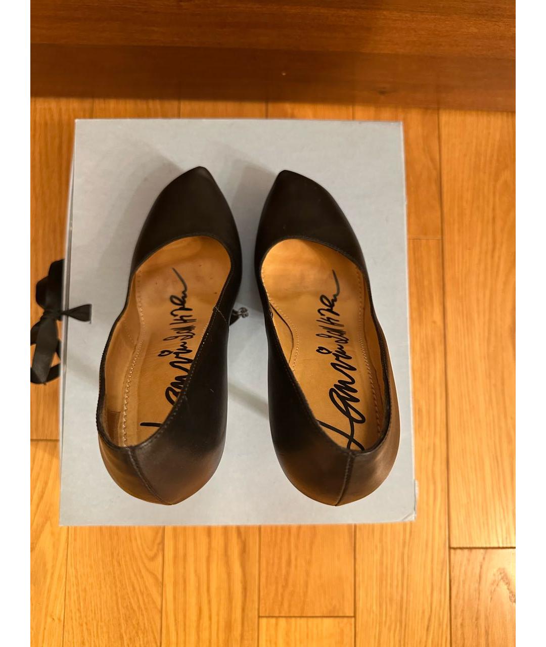 LANVIN Черные кожаные туфли, фото 3