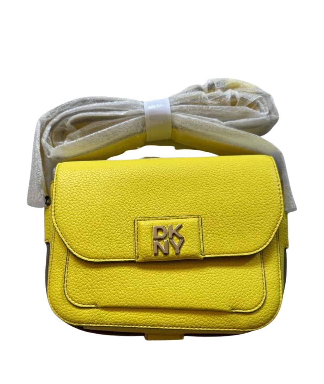DKNY Желтая сумка через плечо из искусственной кожи, фото 1