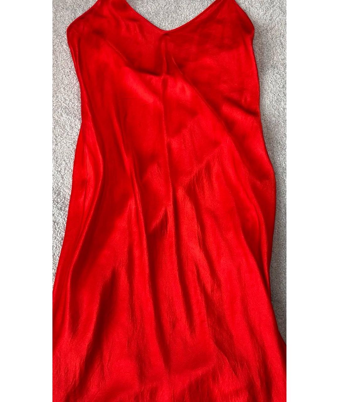 BALENCIAGA Красное атласное платье, фото 4