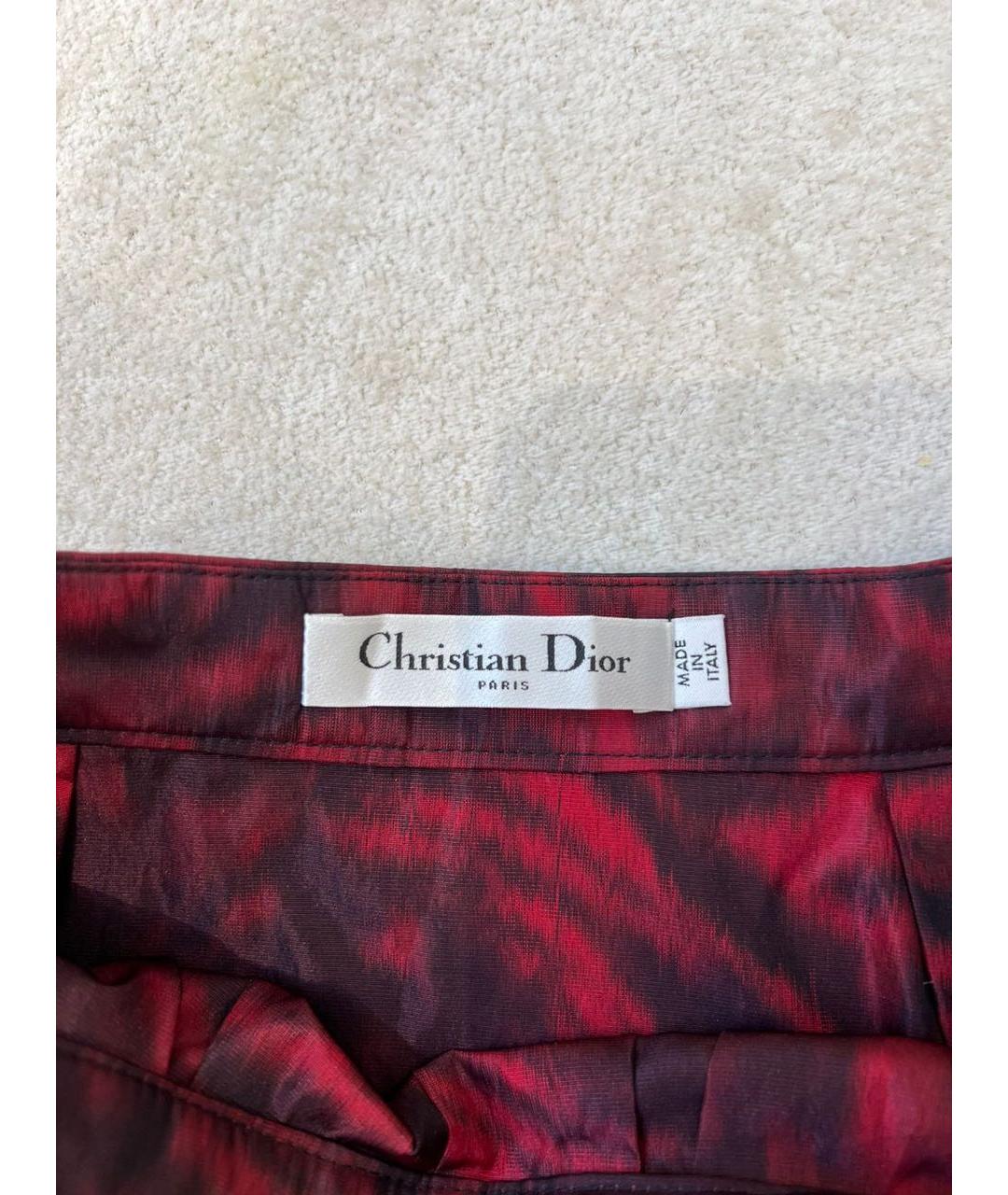 CHRISTIAN DIOR Бордовая юбка макси, фото 6