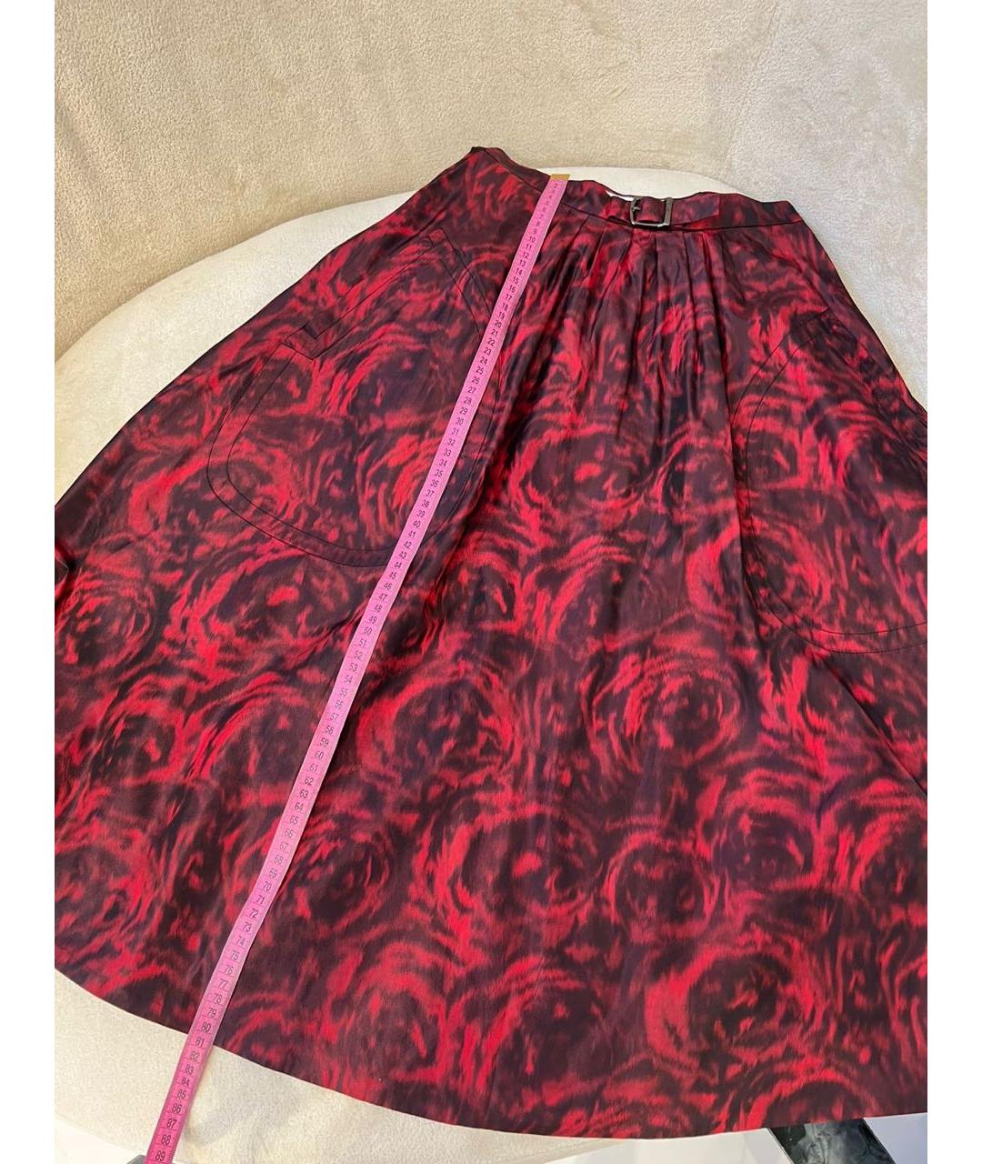 CHRISTIAN DIOR Бордовая юбка макси, фото 4