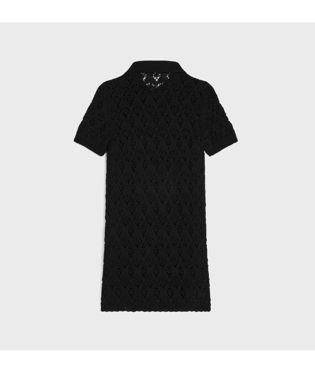CELINE Черное хлопковое повседневное платье, фото 4