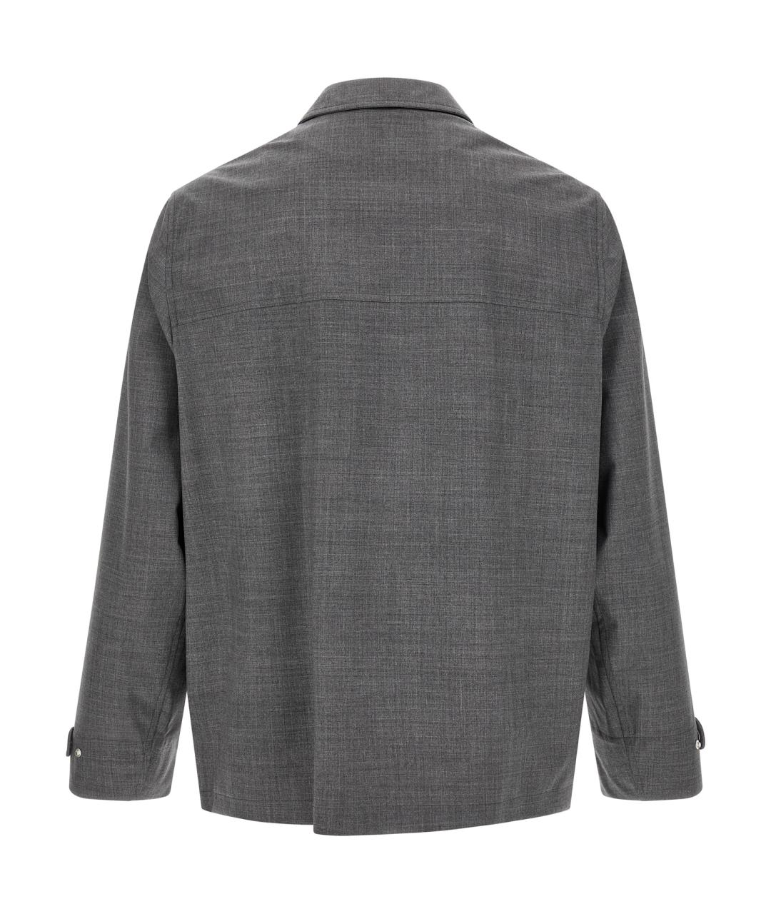 BRUNELLO CUCINELLI Серая шерстяная куртка, фото 2