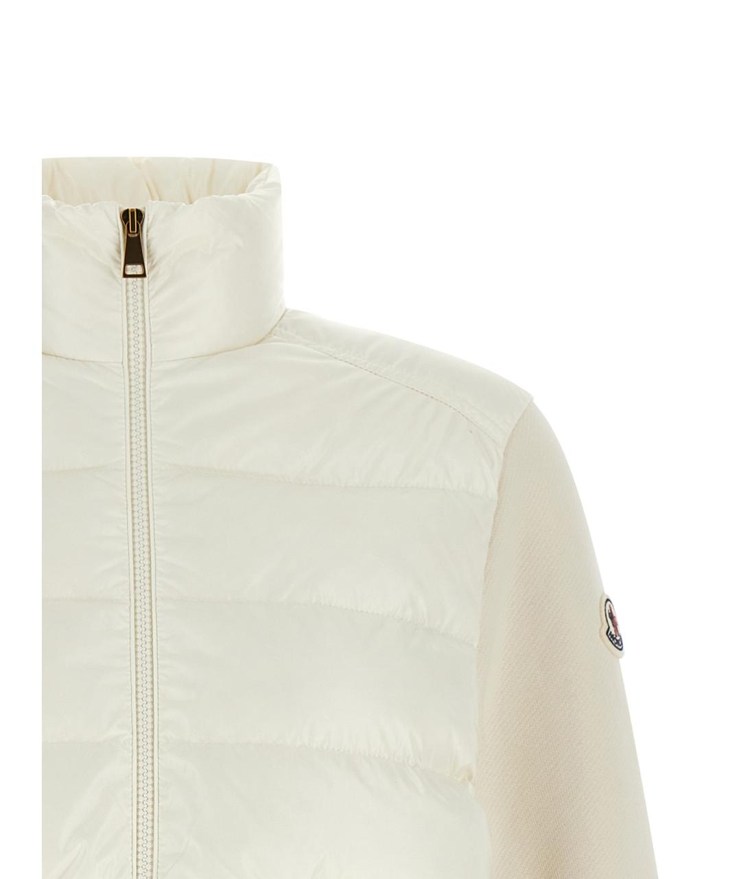 MONCLER Белый полиамидовый кардиган, фото 3