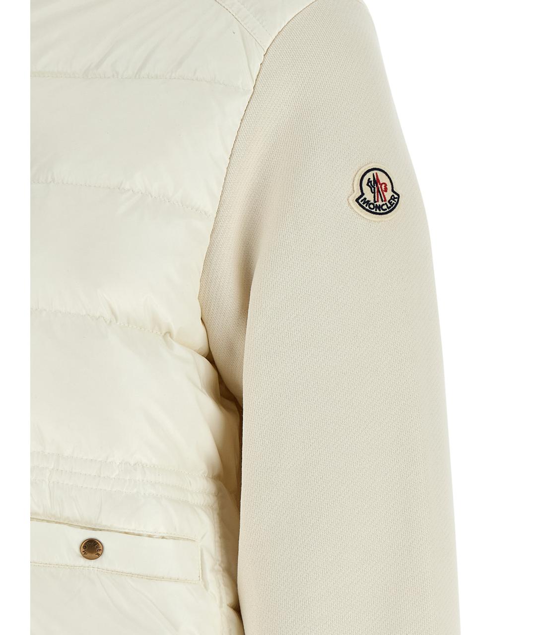 MONCLER Белый полиамидовый кардиган, фото 4