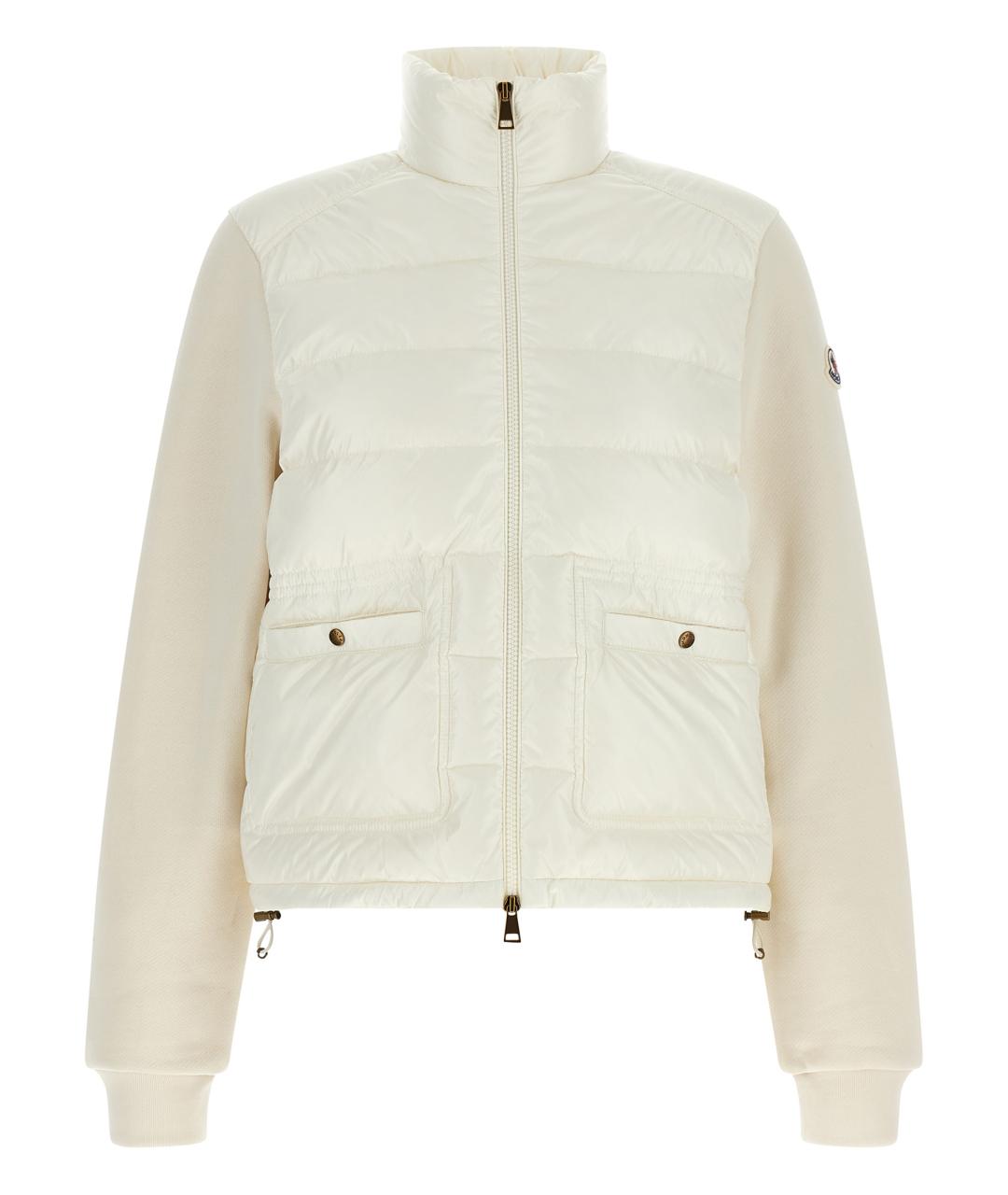 MONCLER Белый полиамидовый кардиган, фото 1