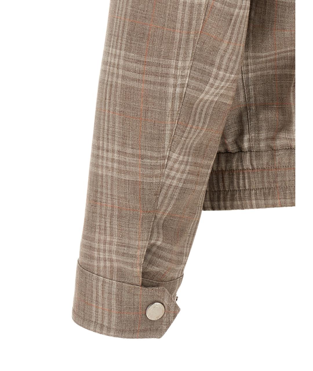 BRUNELLO CUCINELLI Бежевая шерстяная куртка, фото 4