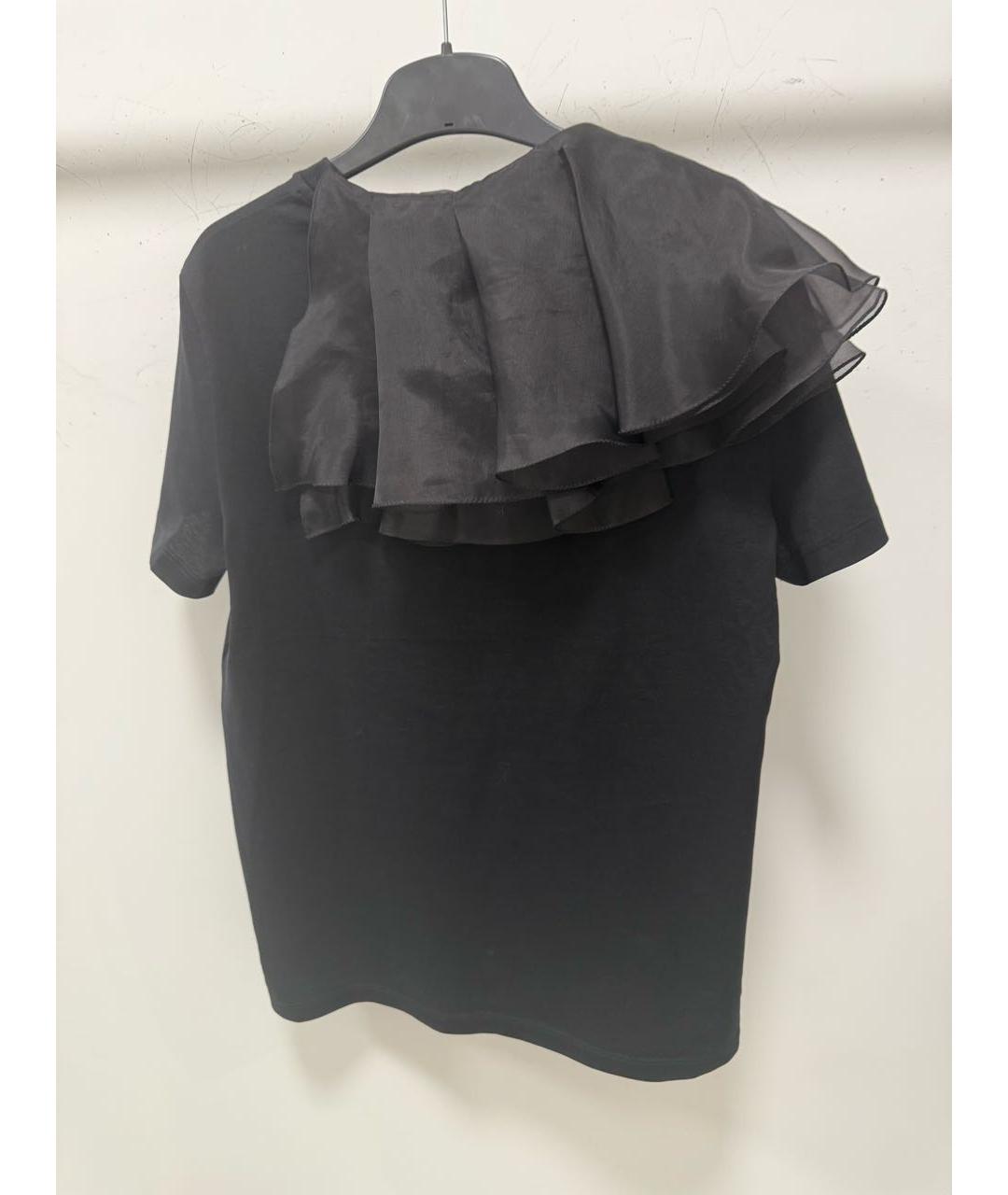 MAX MARA Черная хлопковая футболка, фото 2