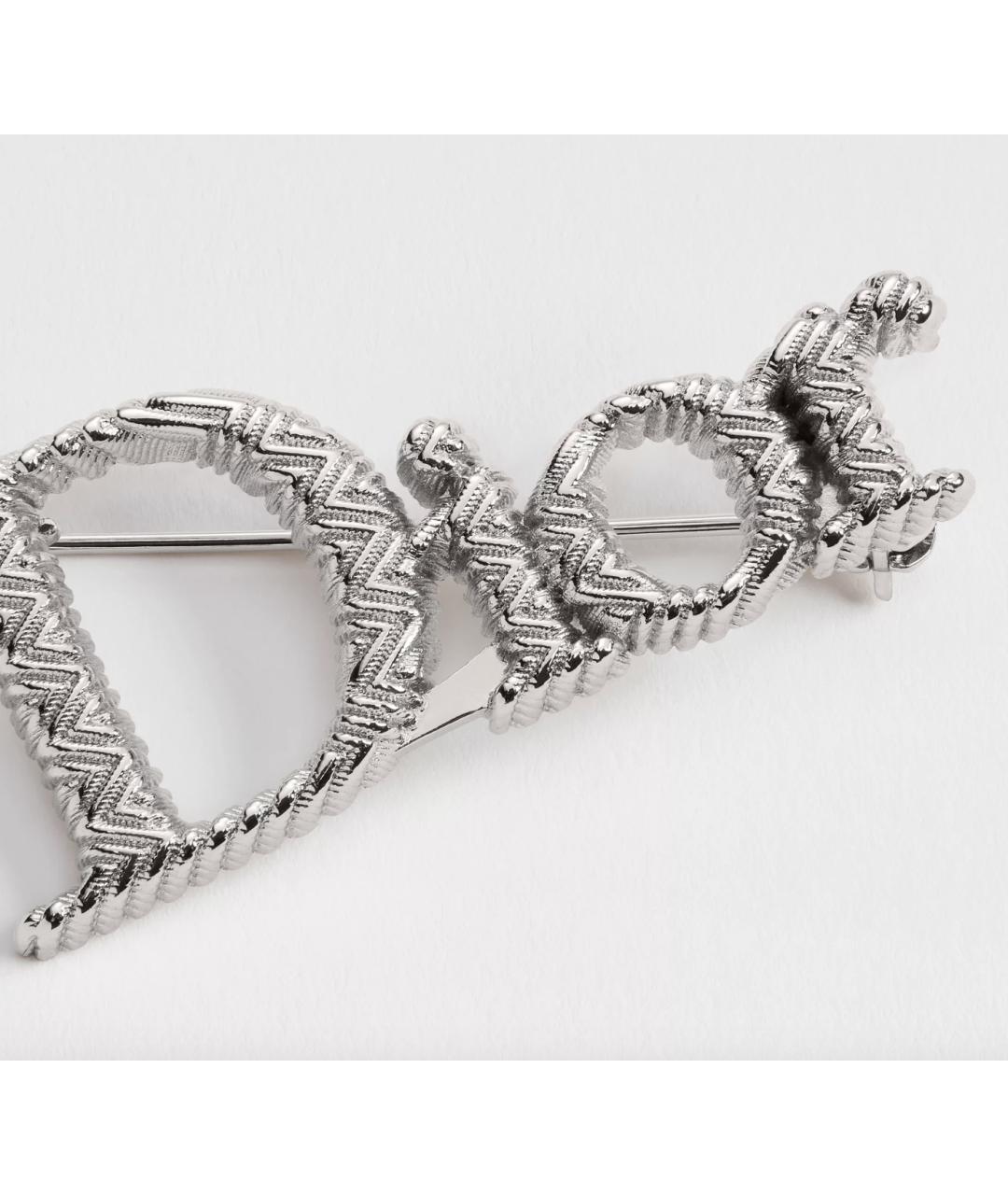 CHRISTIAN DIOR Серебряная металлическая булавка / брошь, фото 2