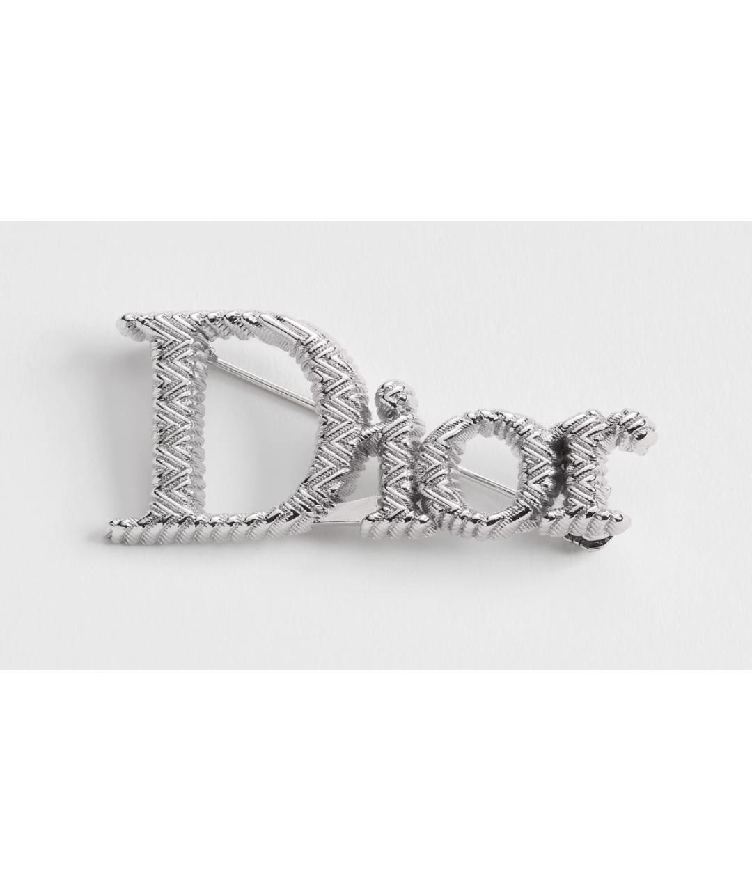 CHRISTIAN DIOR Серебряная металлическая булавка / брошь, фото 3