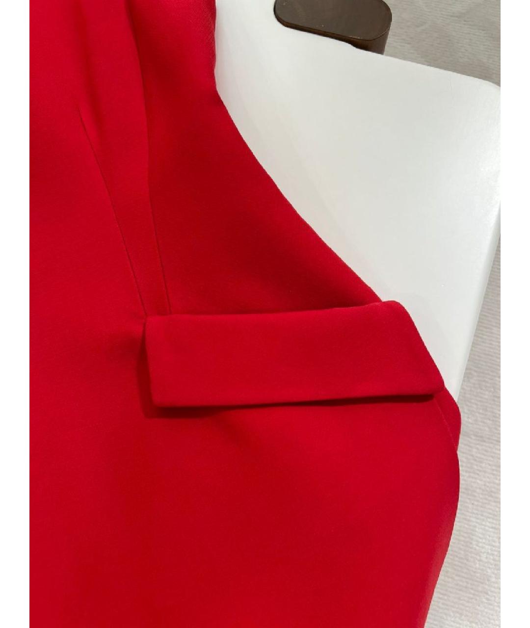 CHRISTIAN DIOR Красное шерстяное коктейльное платье, фото 4