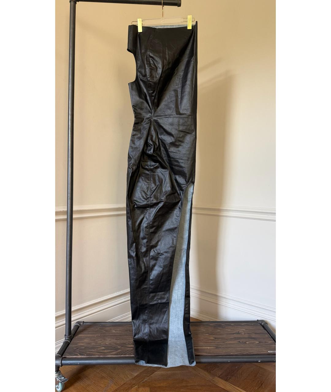 RICK OWENS Черное кожаное вечернее платье, фото 2