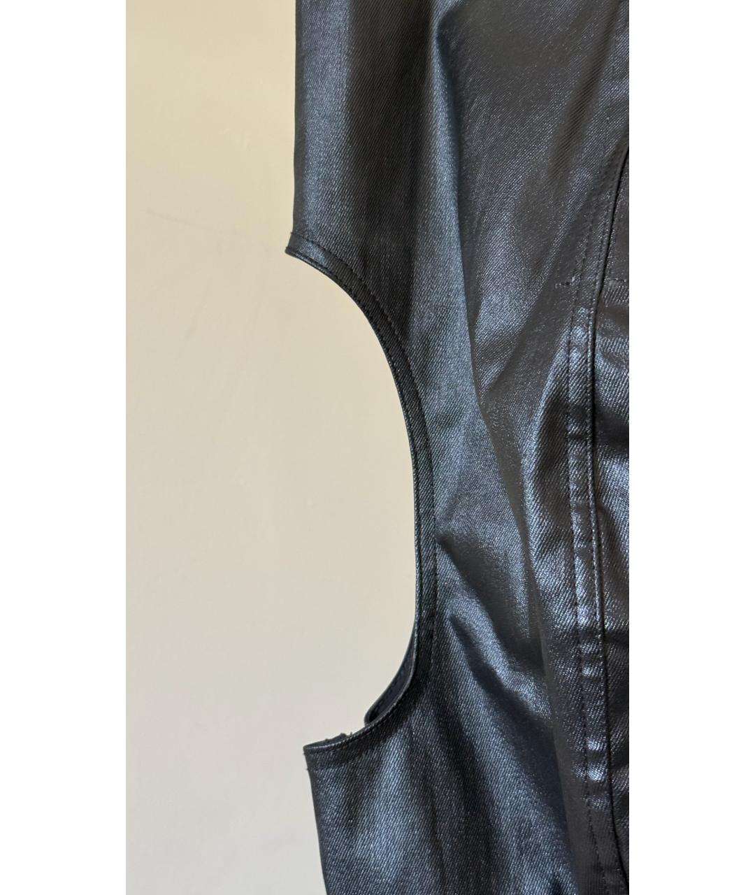 RICK OWENS Черное кожаное вечернее платье, фото 4