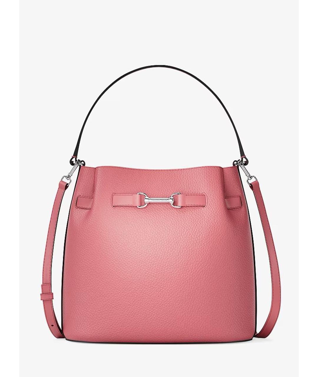MICHAEL KORS Розовая кожаная сумка через плечо, фото 9