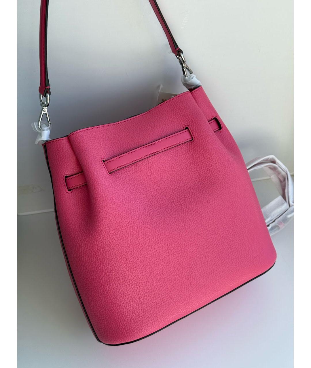 MICHAEL KORS Розовая кожаная сумка через плечо, фото 3