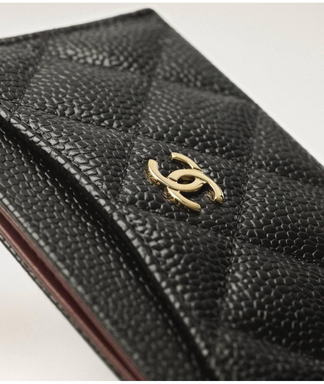CHANEL Черный кожаный кардхолдер, фото 2