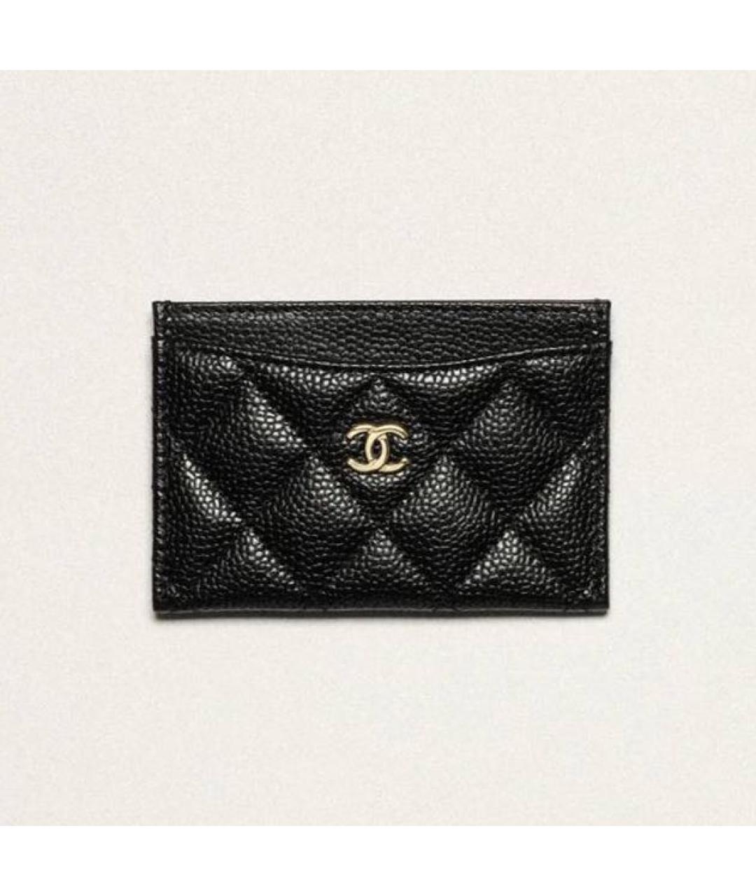 CHANEL Черный кожаный кардхолдер, фото 4