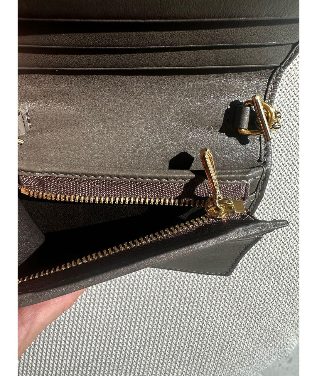 GUCCI Хаки кожаный кошелек, фото 3