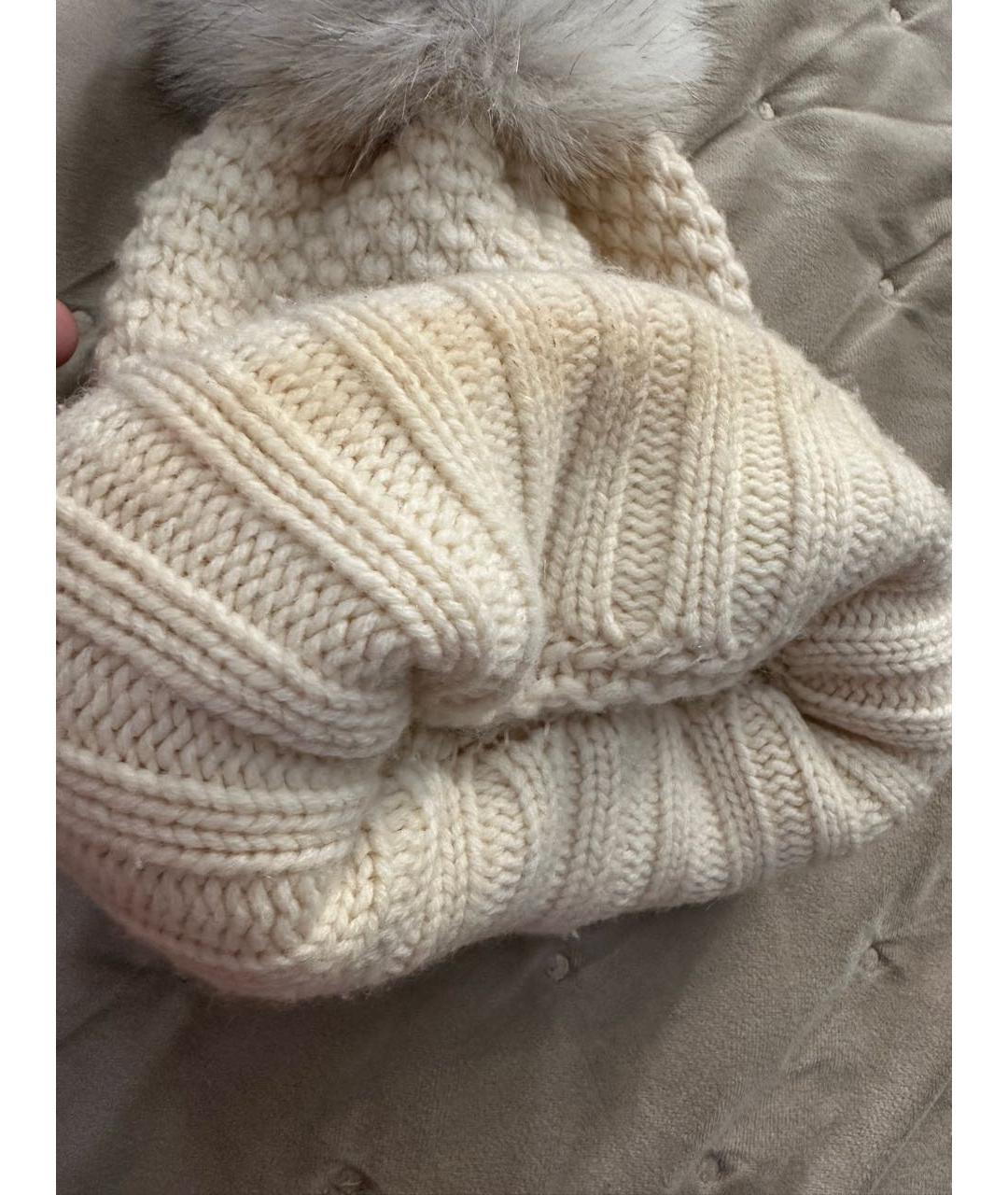 BURBERRY Бежевая шерстяная шапка, фото 6