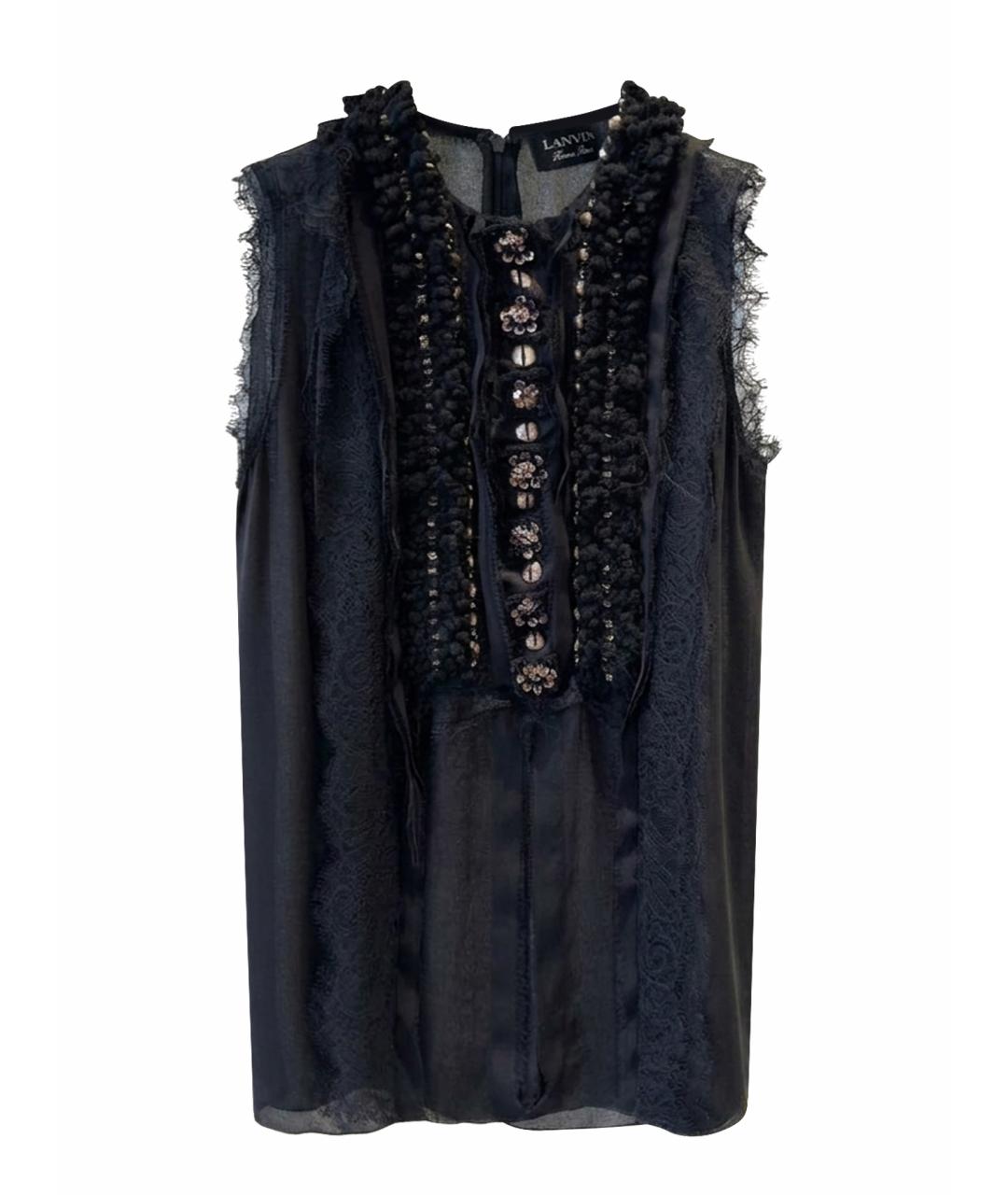 LANVIN Черная майка, фото 1