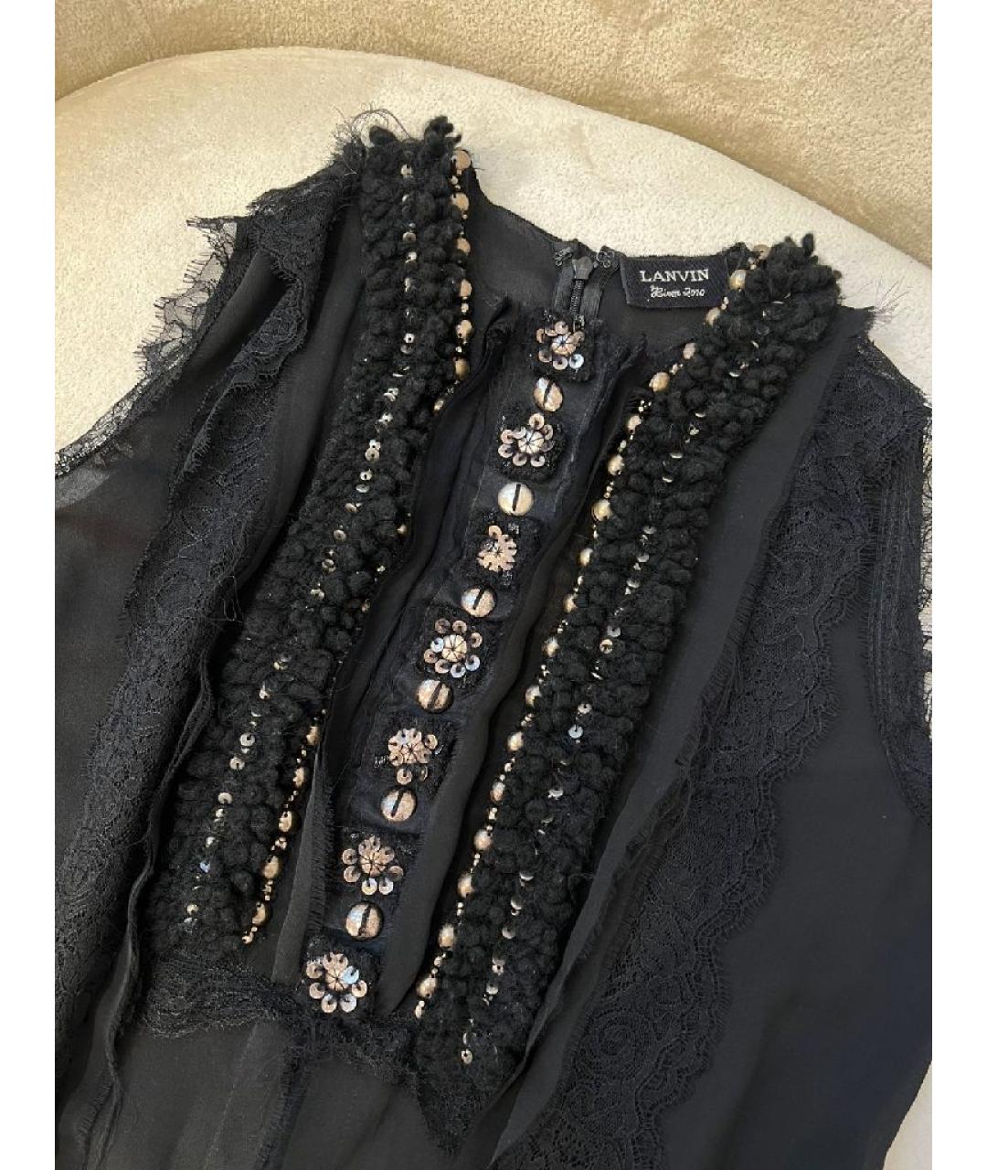 LANVIN Черная майка, фото 5