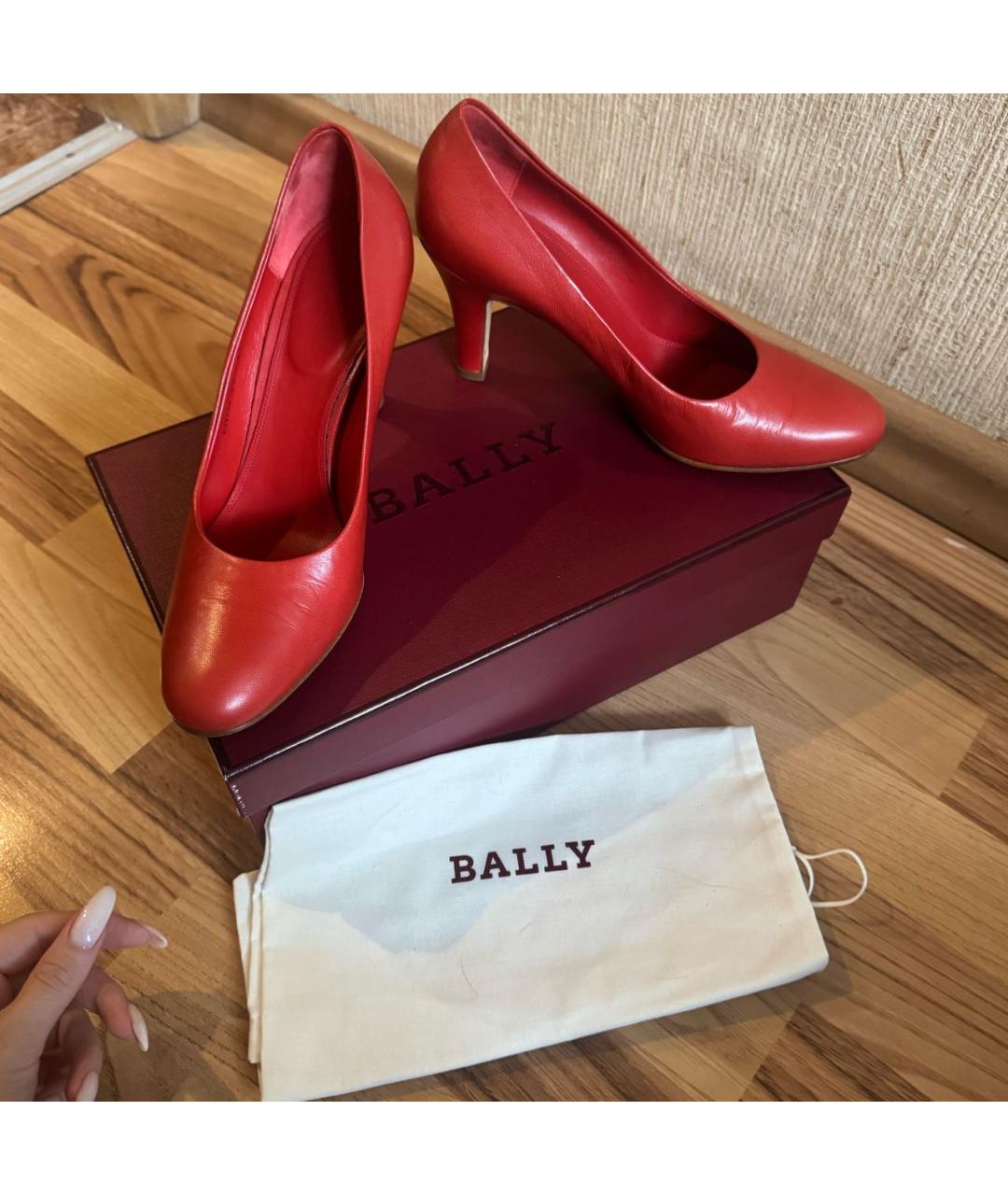 BALLY Красные кожаные туфли, фото 2