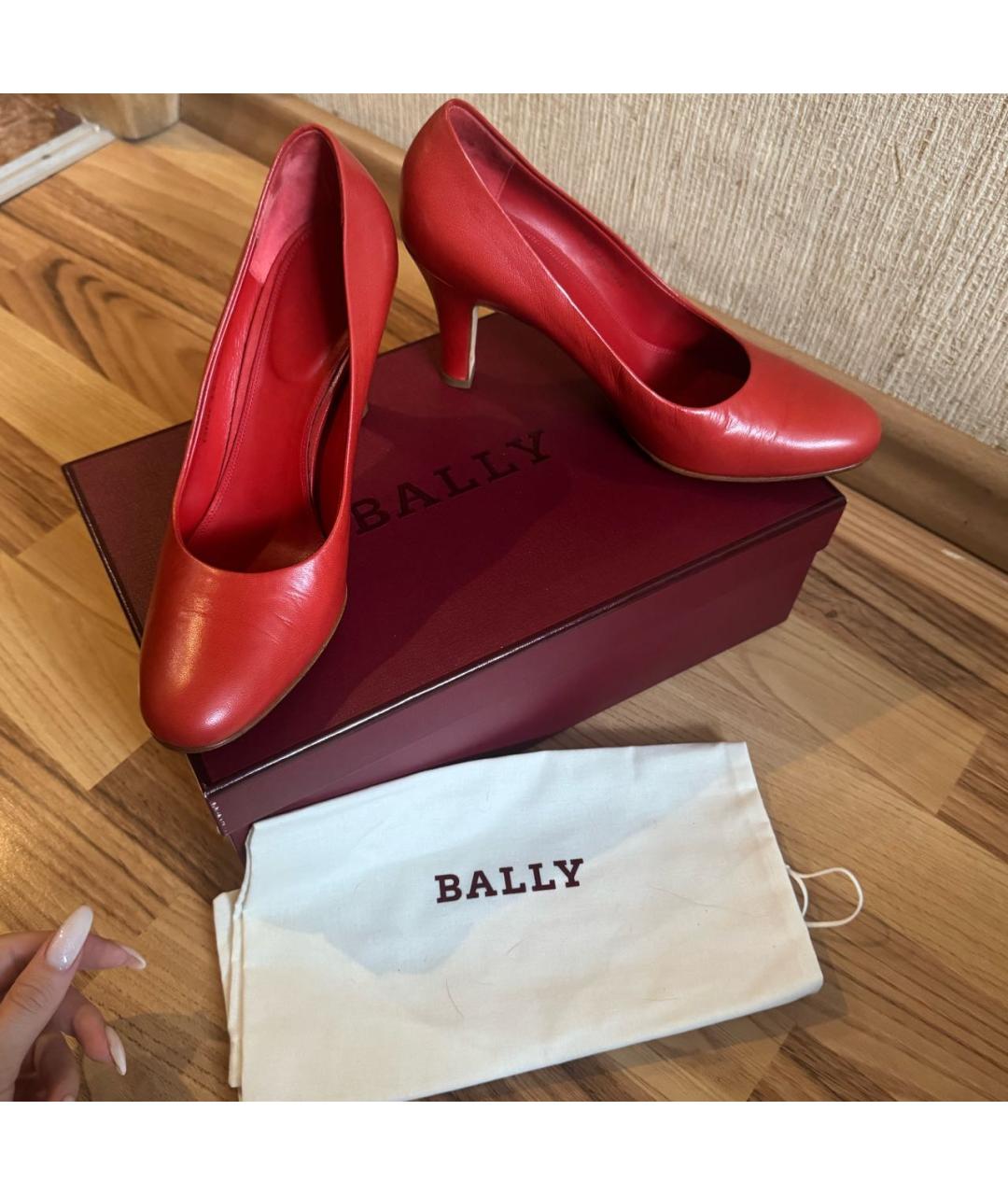 BALLY Красные кожаные туфли, фото 5