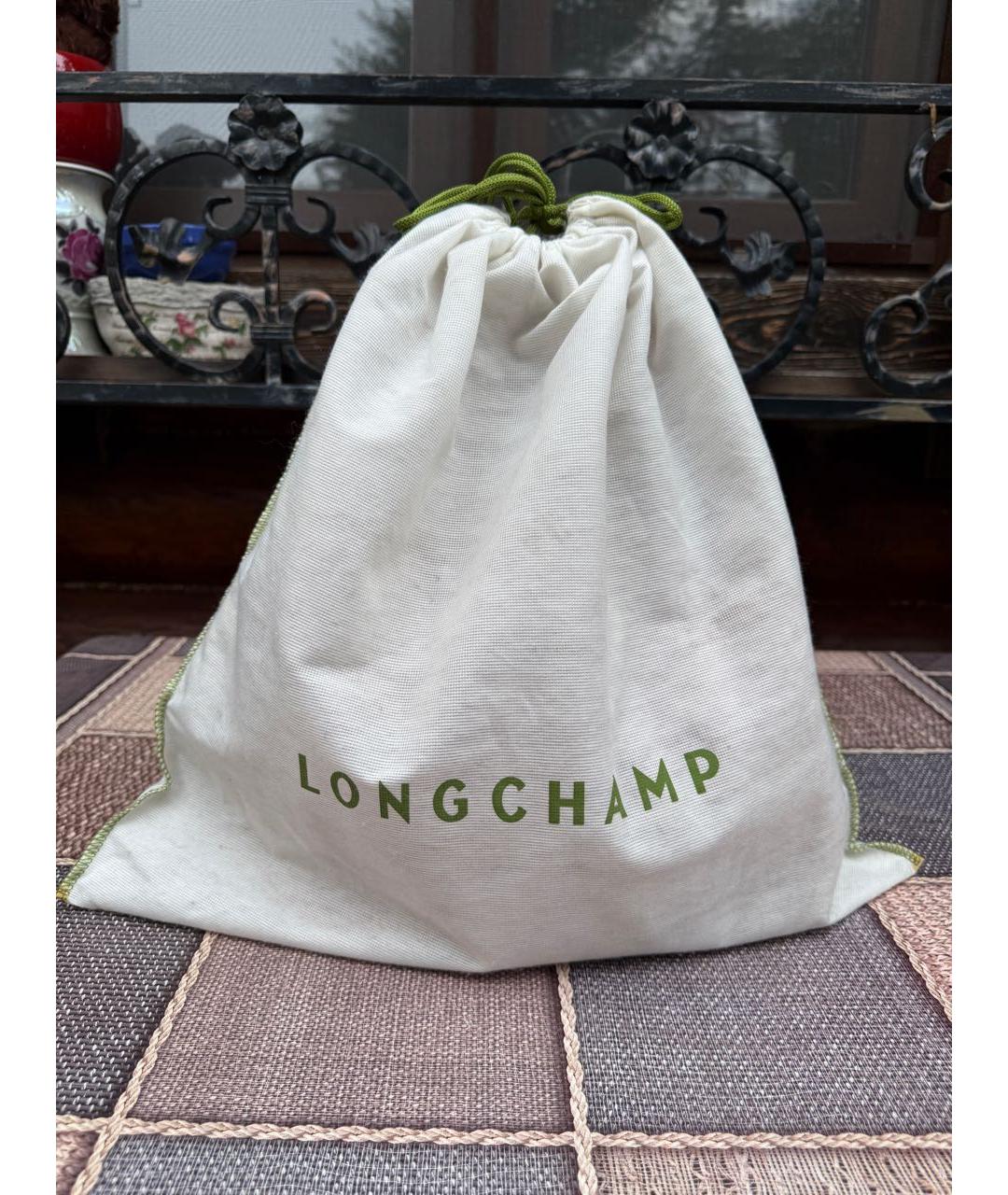 LONGCHAMP Оранжевая кожаная сумка с короткими ручками, фото 8