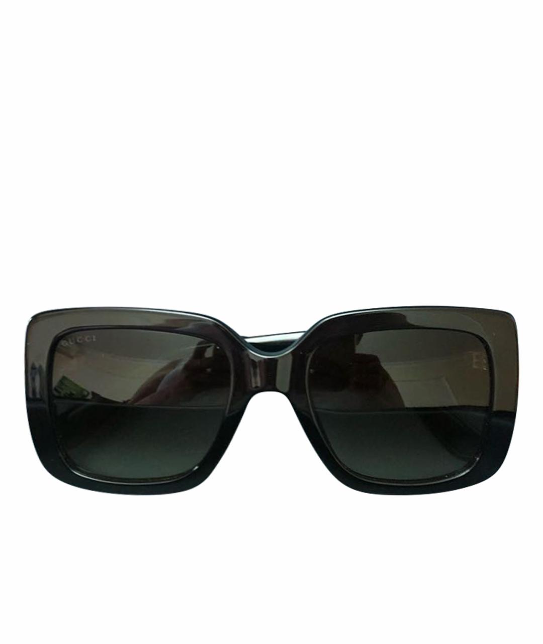GUCCI Черные пластиковые солнцезащитные очки, фото 1