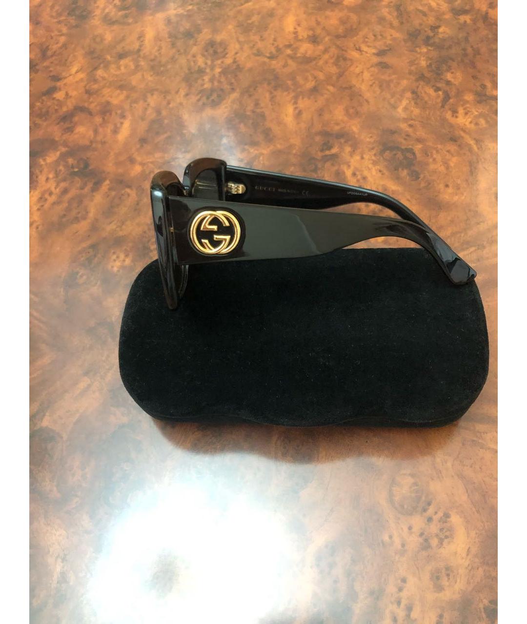 GUCCI Черные пластиковые солнцезащитные очки, фото 3