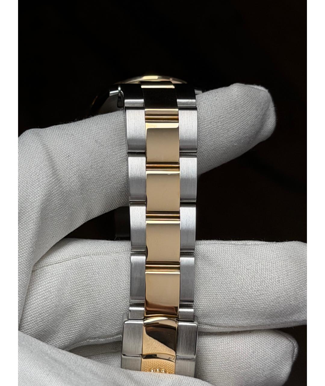 ROLEX Зеленые часы из желтого золота, фото 8